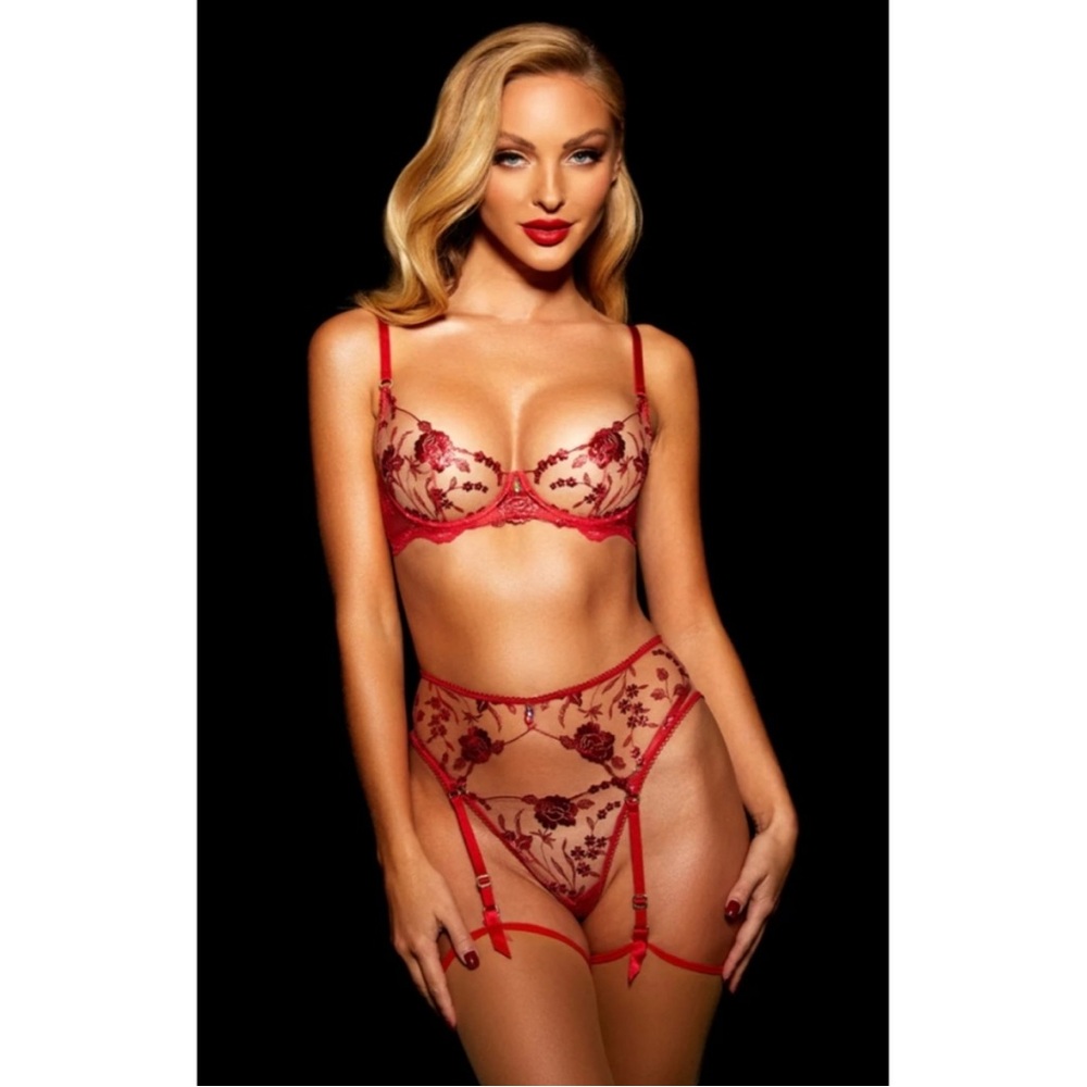 Honey Birdette Scarlet Floral Bra Set